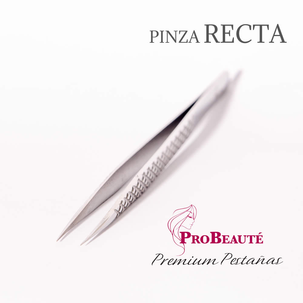 Pinza RECTA para el trabajo con extensiones pestañas